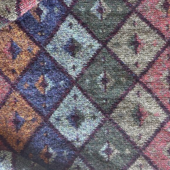 Vintage Christopher Hayes Shetland Wool Geometric Fair Isle Jumper Sweater L - Picture 3 of 7